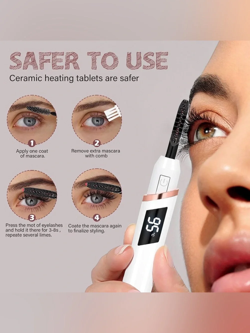 Shenlanbolt X9 Rechargeable Heated Eyelash Curler with LED Display